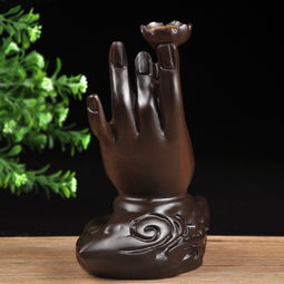 黑檀木莲花佛手木雕熏香炉 匠心工艺与灵性之礼