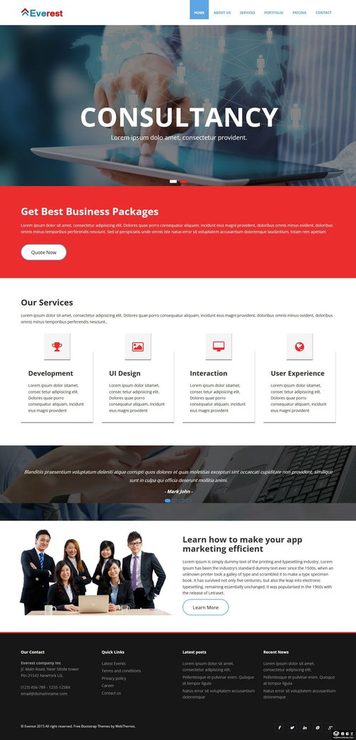 巅峰商务咨询公司响应式网页模板 免费获取与核心价值